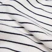 Cashmere Cotton Breton Stripe Sweater In And Navy