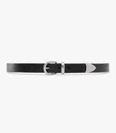 Western Bridle Leather Belt Slim