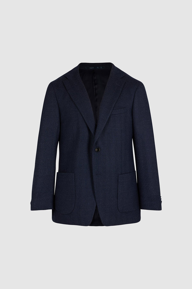 Jacket Blazer Brighton en laine vierge, coton et soie