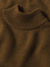 Brown Anatomica Mock Neck Sweater