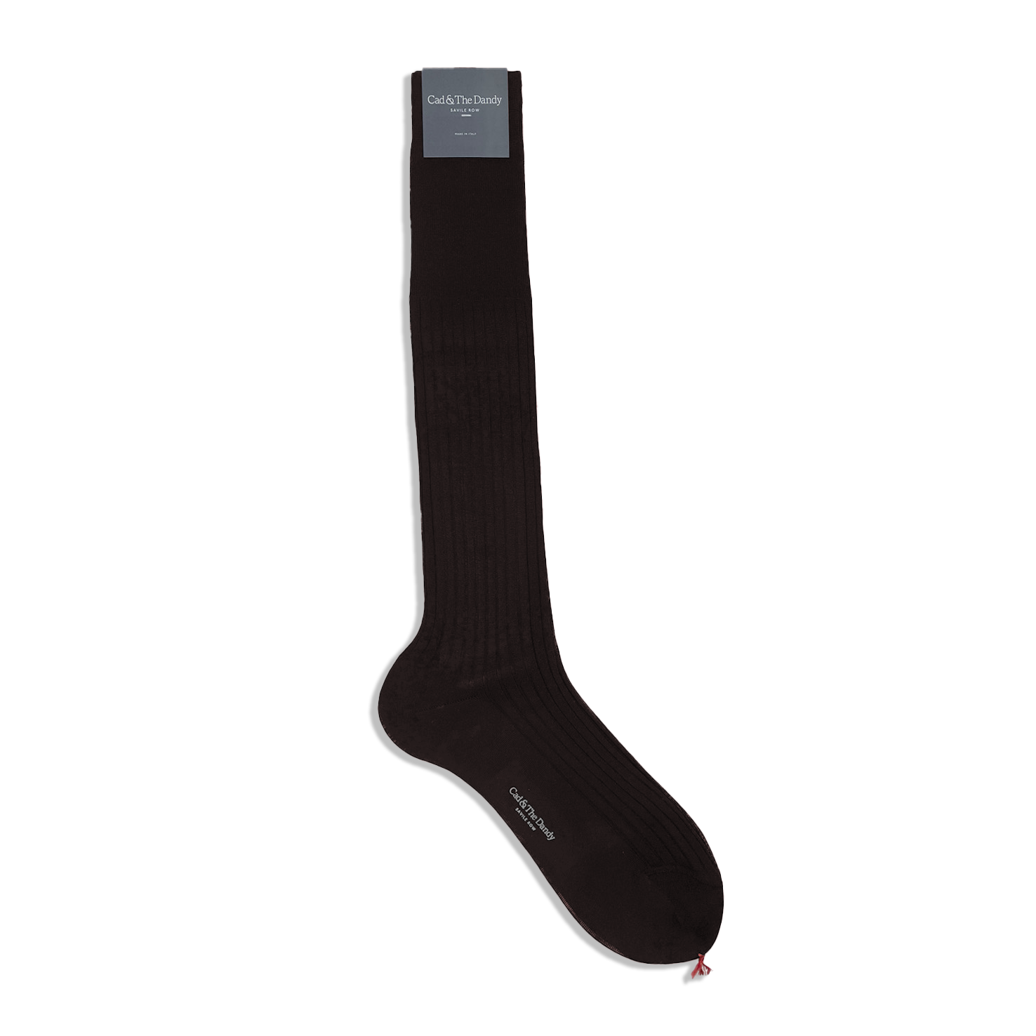 Formal Long Socks In Brown Cotton