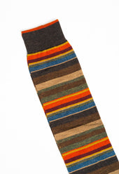 Striped Merino Wool Over The Calf Socks