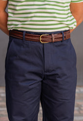Brown BLA x Hardy & Parsons Plaited Leather Belt