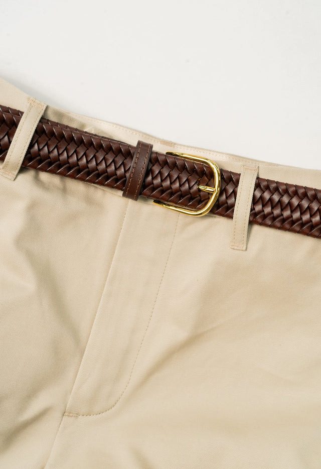 Brown BLA x Hardy & Parsons Plaited Leather Belt