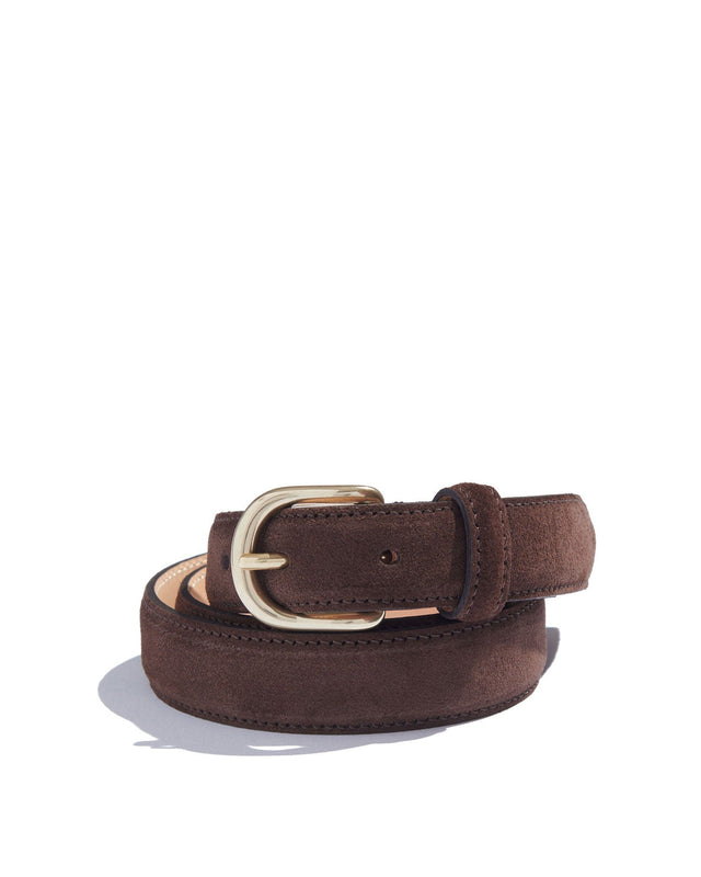 Classic Suede Belt in Brown