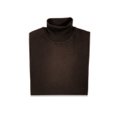 Roll Neck Jumper in Chocolate Brown Cashmere Silk