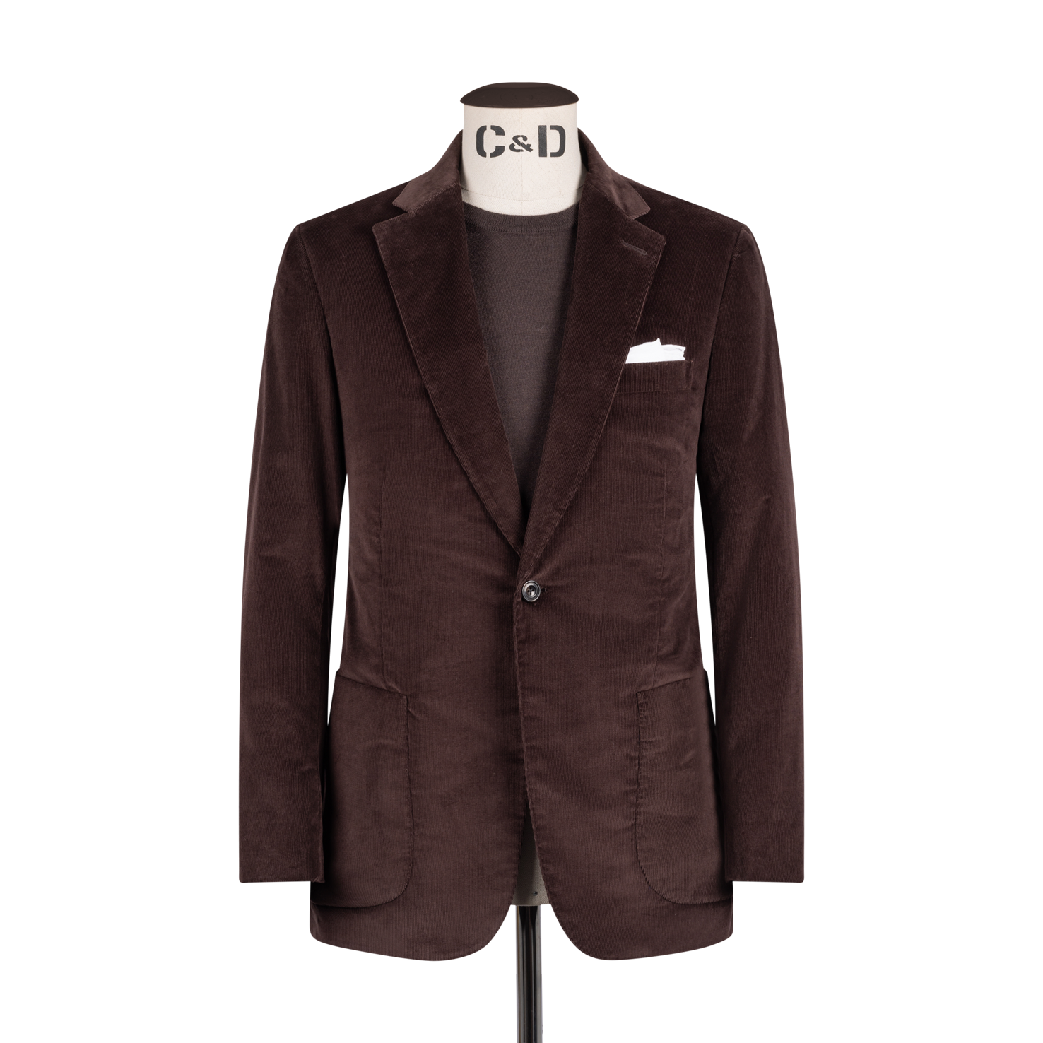 Single Breasted Notch Lapel Suit In Corduroy