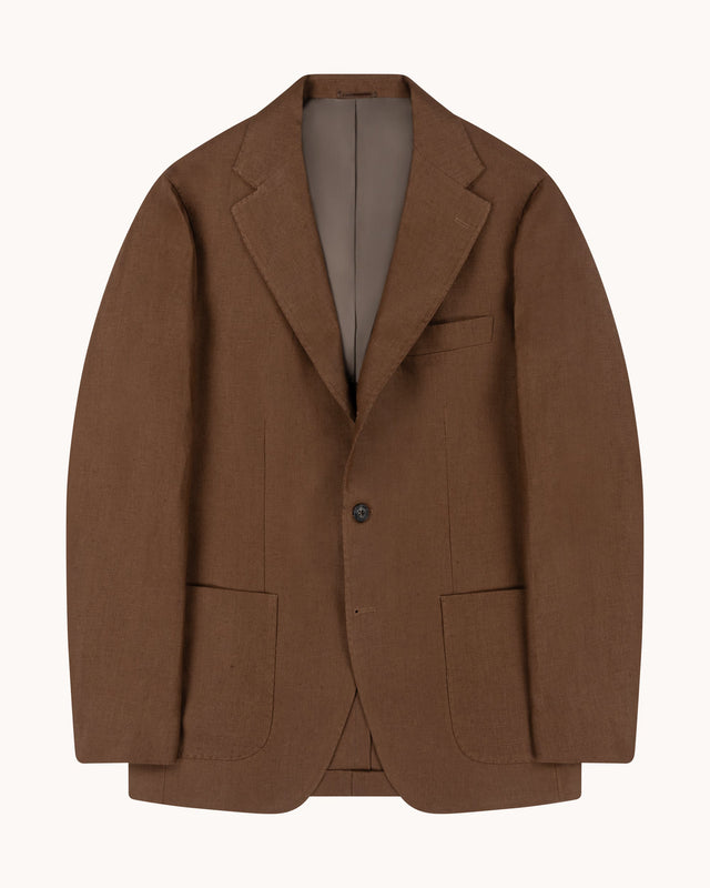 Sport Jacket - Tobacco Brown Linen