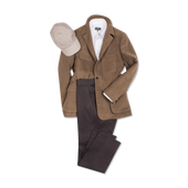 Safari Jacket In Brown Moleskin