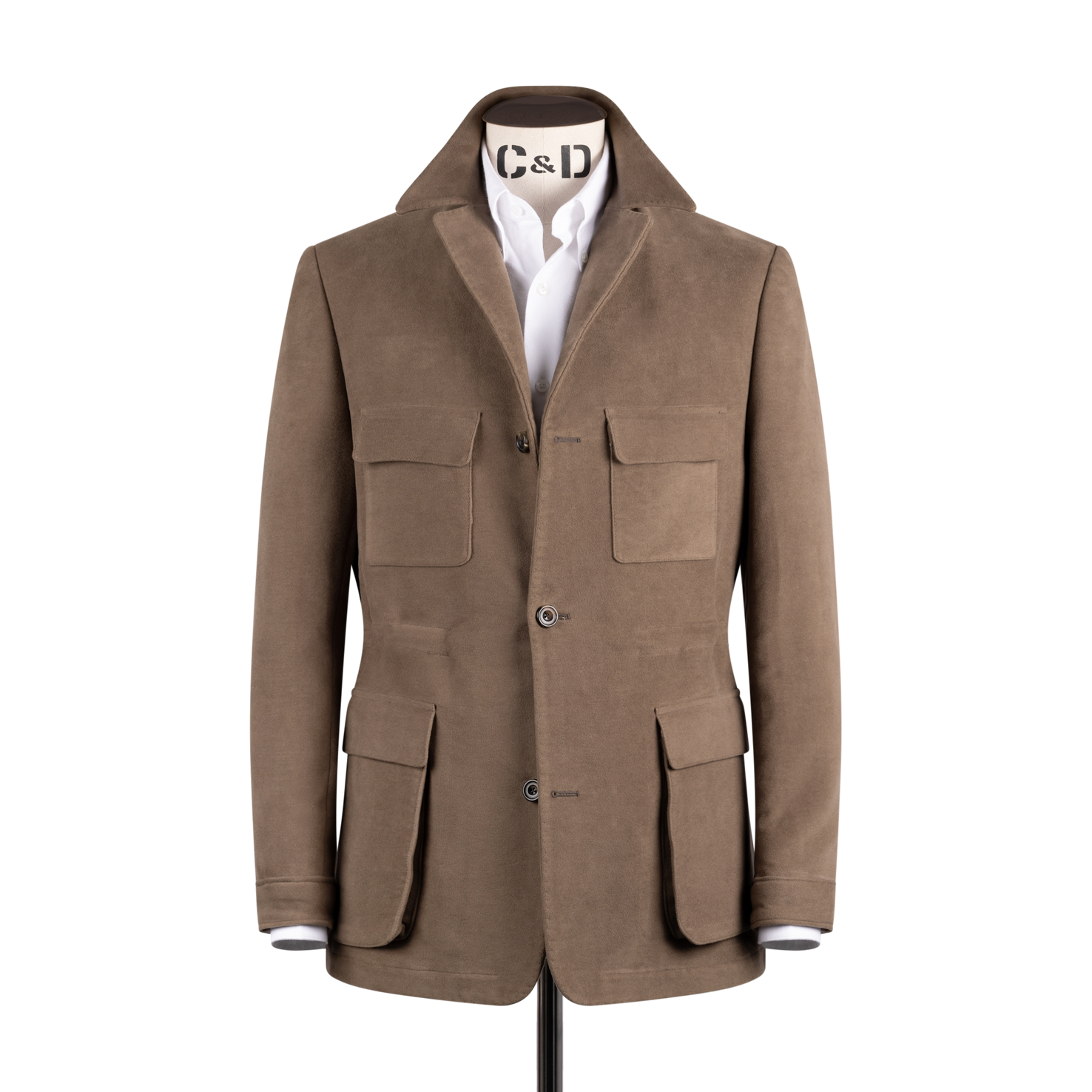 Safari Jacket In Brown Moleskin