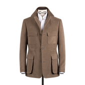 Safari Jacket in Brown Moleskin