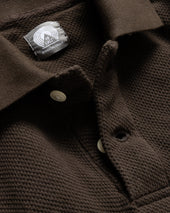 COTTAGE SS GIANT POLO - CHOCOLATE COTTON PIQUE