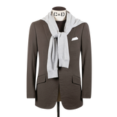 Single Breasted Notch Lapel Suit In Seersucker