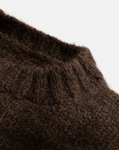 Figli Crewneck Sweater Cioccolato Melange Handloom Brushed Baby Alpaca