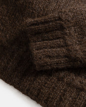 Figli Crewneck Sweater Cioccolato Melange Handloom Brushed Baby Alpaca