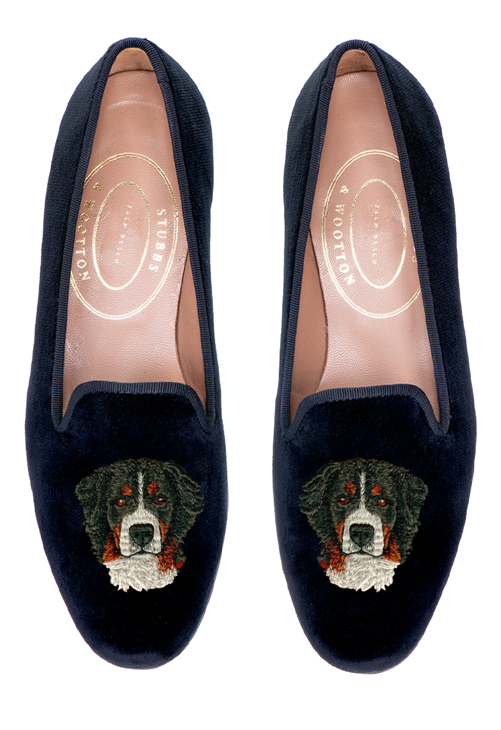 Bernese Black Velvet Slipper (Men)
