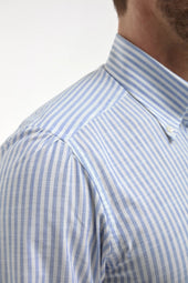 Button Down Light Striped Shirt Sartoriale Collection Made In Italy