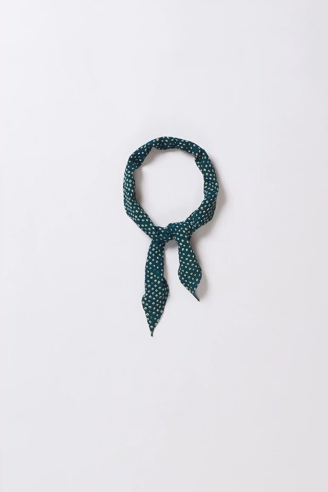 Bandhani Bandana in Bottle Green