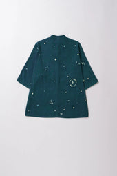 Leaf Green Bandhani Macca Shirt
