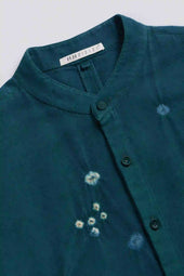 Leaf Green Bandhani Macca Shirt
