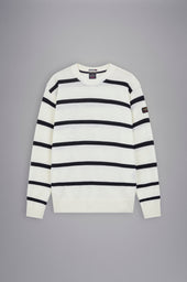 Striped Wool Sweater With Iconic Badge
