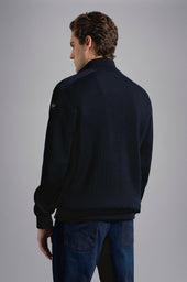 Zip Up Cardigan With Iconic Badge