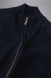 Zip Up Cardigan With Iconic Badge