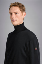 Merino Wool Turtleneck With Iconic Badge