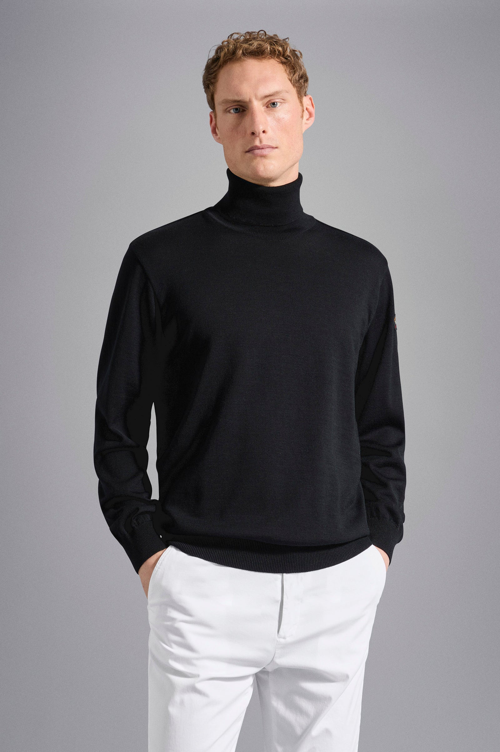 Merino Wool Turtleneck With Iconic Badge