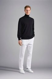 Merino Wool Turtleneck With Iconic Badge