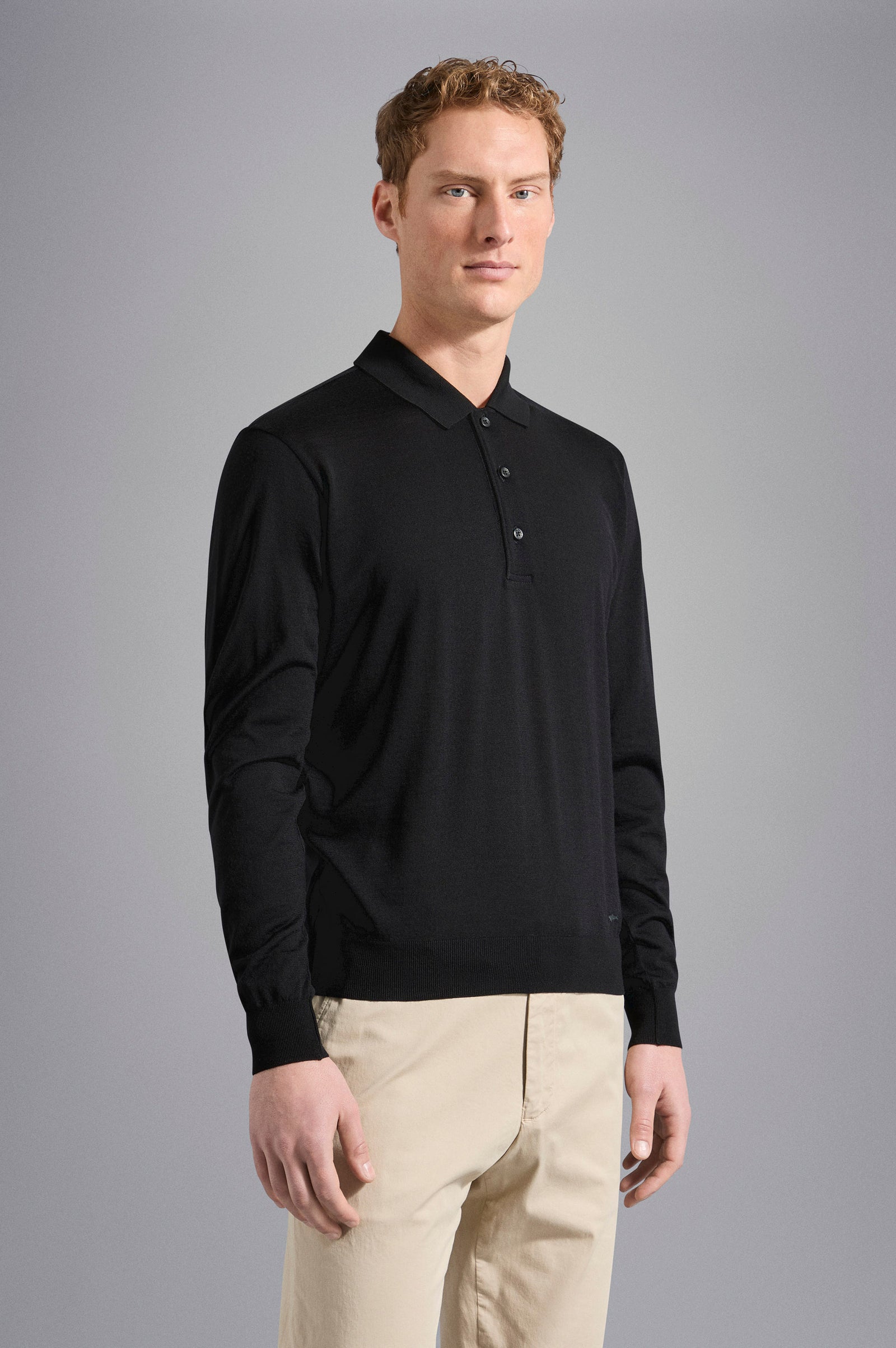 Polo en laine mérinos extra fine
