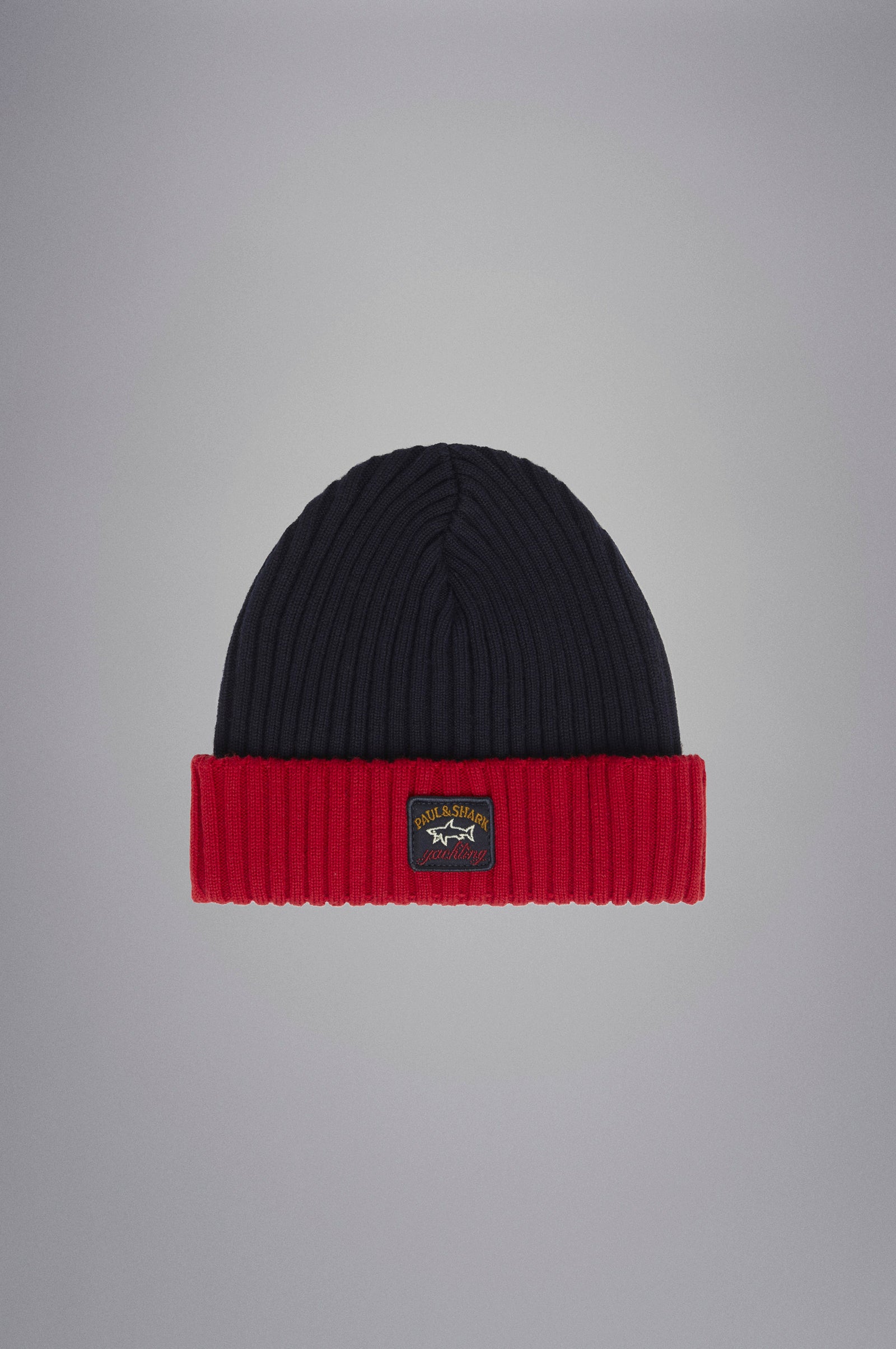 Ribbed Wool Beanie With Iconic Badge