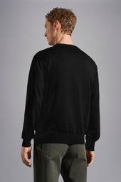 Wool Sweater With Shark Embroidery