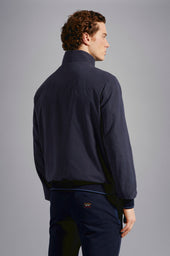 Microfiber Bomber Jacket With Iconic Badge