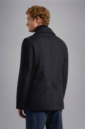 Wool Peacoat With Iconic Badge