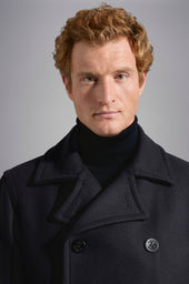 Wool Peacoat With Iconic Badge