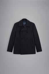 Wool Peacoat With Iconic Badge