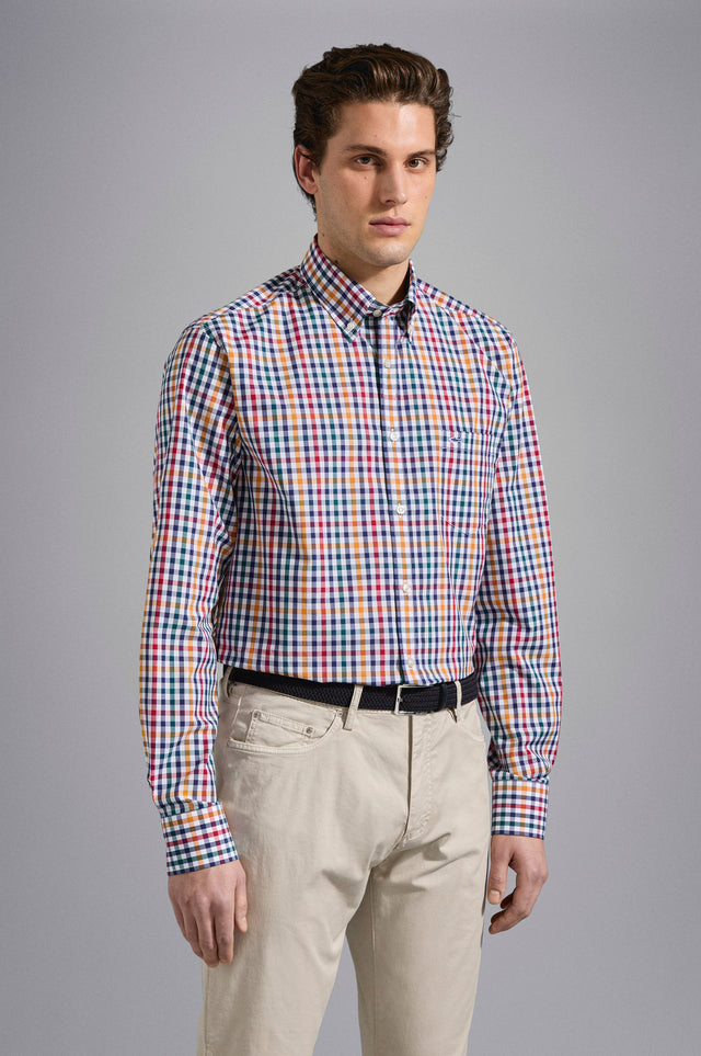 Multicolour check cotton shirt