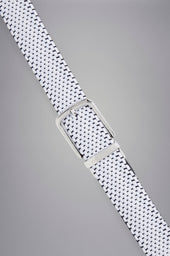 Leather Trimmed Woven Reversible Elastic Belt