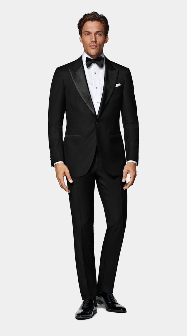 Black Tailored Fit Lazio Tuxedo