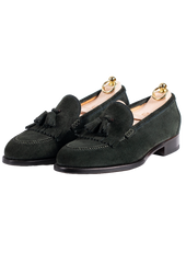 English Green Fringe Tassel Loafer
