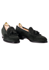English Green Fringe Tassel Loafer