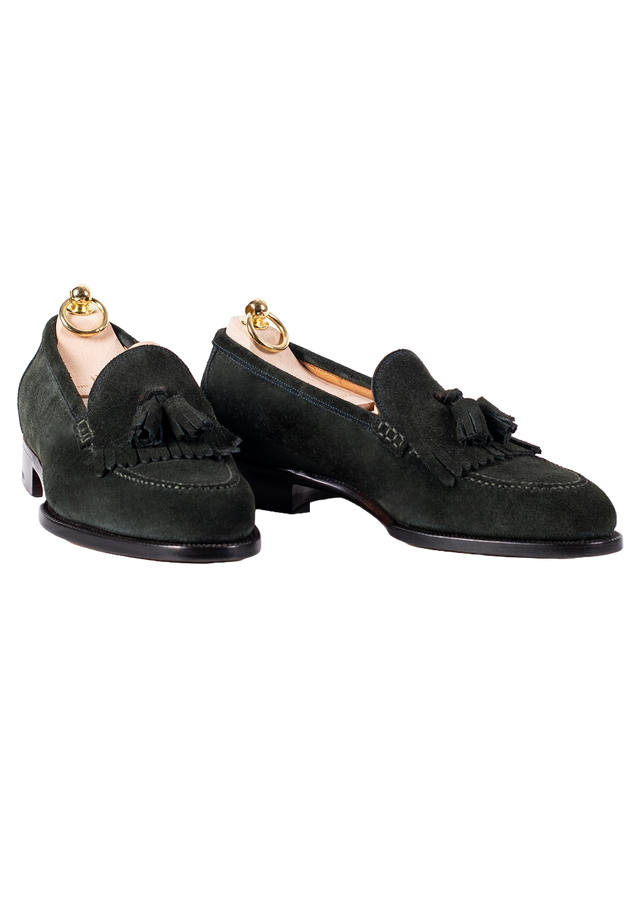 English Green Fringe Tassel Loafer