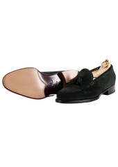 English Green Fringe Tassel Loafer