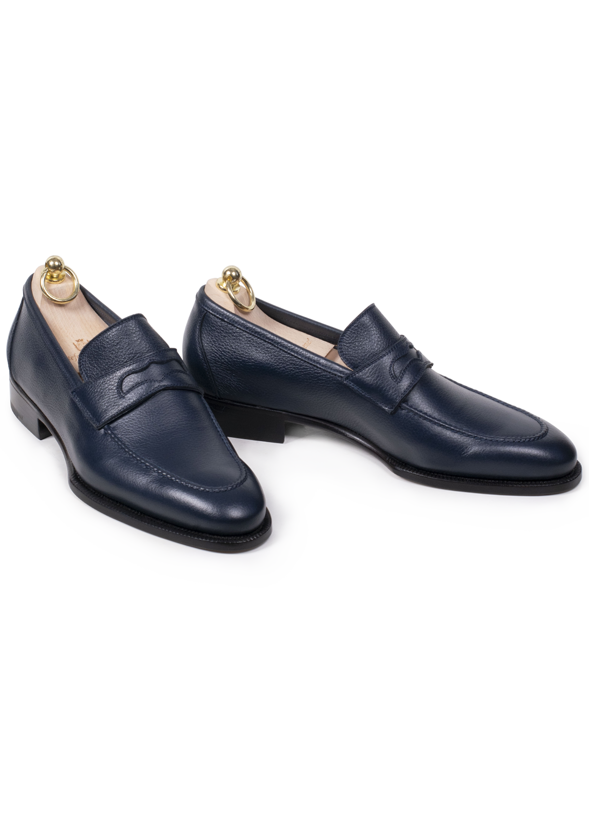 Blue Deerskin Penny Loafer