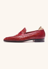 Red Perch Skin And Leather Loafer