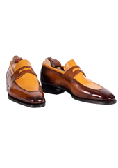 Two toned Tan Loafers