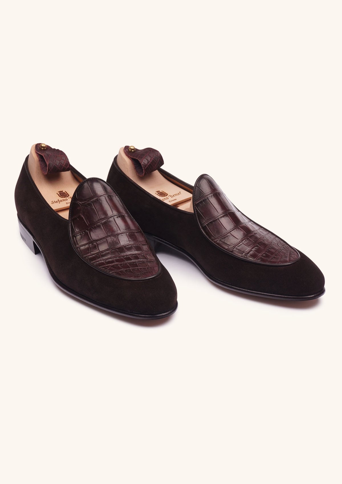 Belgian Loafers With Alligator Apron
