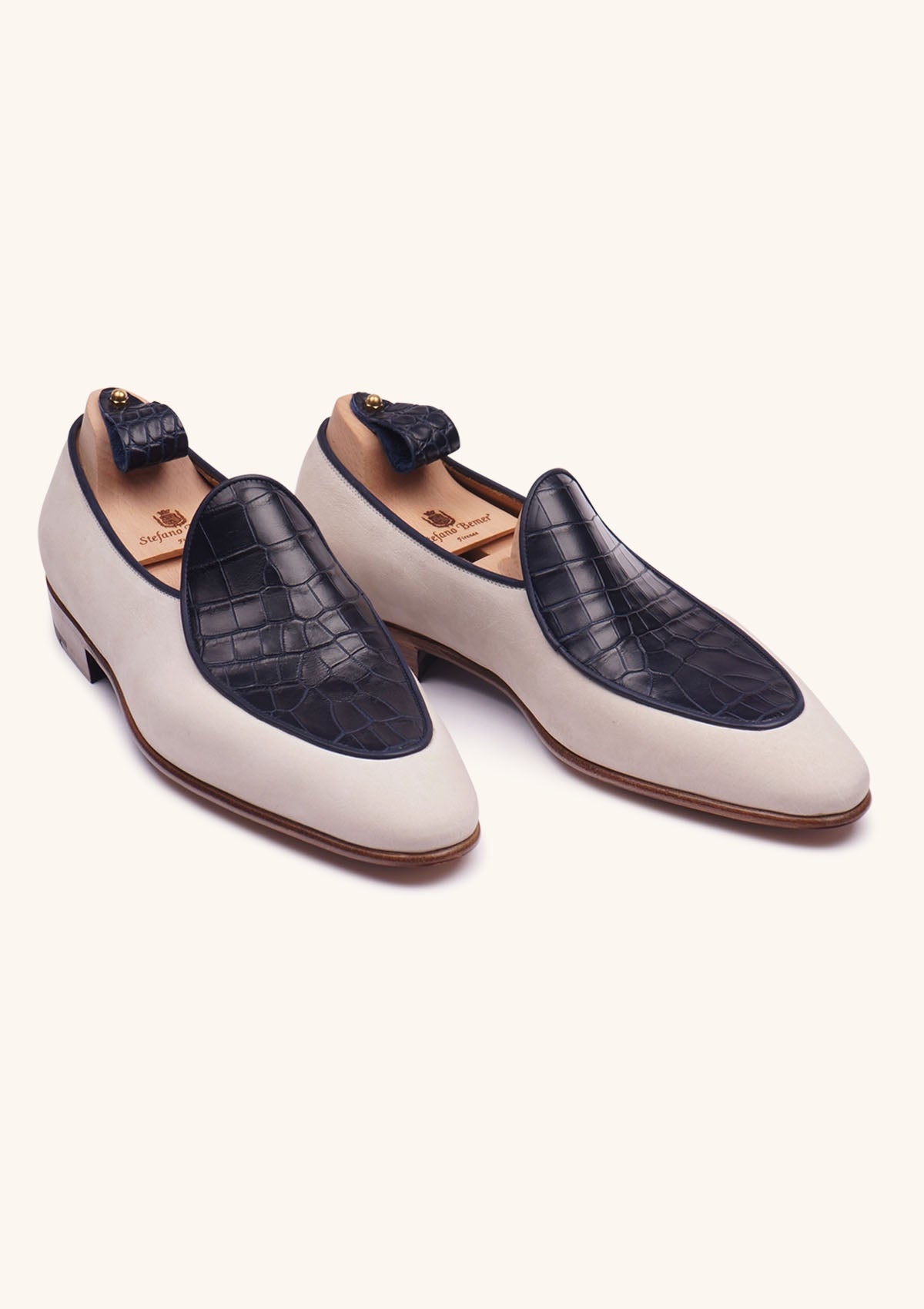 And Off White Belgian Loafers