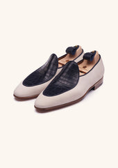 And Off White Belgian Loafers
